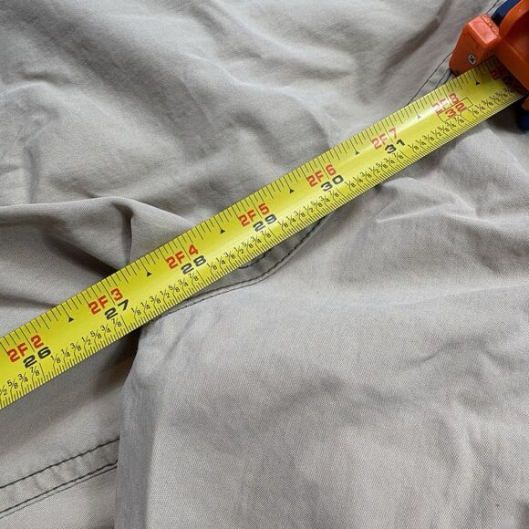 Vintage Y2K Sonoma Baggy Wide-Leg Light Brown Canvas Pants 36x30 Zip Off - Picture 8 of 8